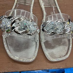 Cuban link jelly sandals